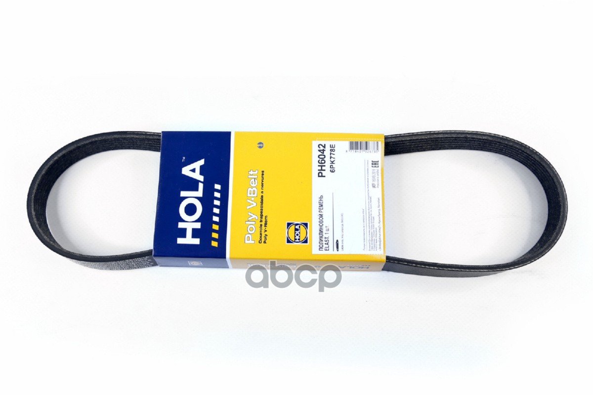 839 р. Ремень 778 (6Pk) Генератора Ваз Vesta,Xray Дв.ваз (Без Кондиционера) Hola HOLA арт. PH6042  с доставкой в г. Кемерово