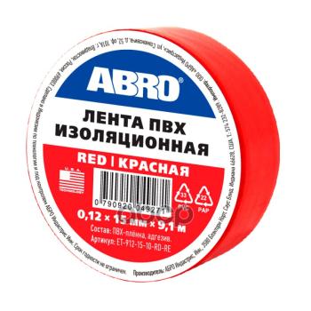 33 р. Изолента Пвх (15Мм*9,1М) Abro Красная  (Имп.) (Et-912-15-10-Rd-Re) ABRO арт. ET-912-15-10-RD-RE  с доставкой в г. Кемерово. Увеличить фотографию 1