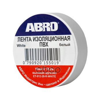 73 р. Изолента Пвх (19Мм*18,2М) Abro Белая (Имп.) (Et-912-20-Wh-R) ABRO арт. ET-912-20-WH-R  с доставкой в г. Кемерово. Увеличить фотографию 1