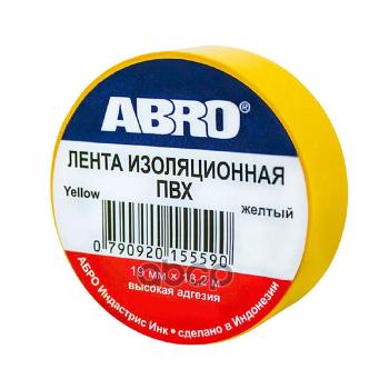 73 р. Изолента Пвх (19Мм*18,2М) Abro Желтая (Имп.) (Et-912-20-Ye-R) ABRO арт. ET-912-20-YE-R  с доставкой в г. Кемерово. Увеличить фотографию 2