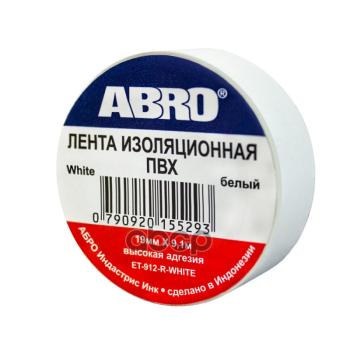 Изолента Пвх (19Мм*9,1М) Abro Белая (Имп.) (Et-912-Wh) ABRO арт. ET-912-WH