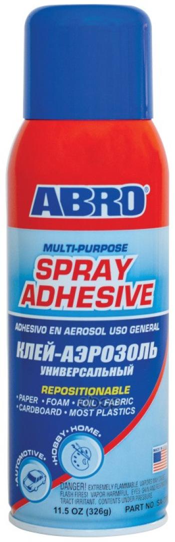 559 р. Клей Универсальный Abro Аэрозольный (326 Г) (Sa-300) ABRO арт. SA-300  с доставкой в г. Кемерово. Увеличить фотографию 3
