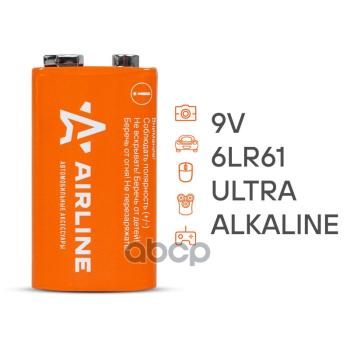 211 р. Батарейка Airline 6Lr61Крона 9V Щелочная (9V-01) AIRLINE арт. 9V-01  с доставкой в г. Кемерово. Увеличить фотографию 2