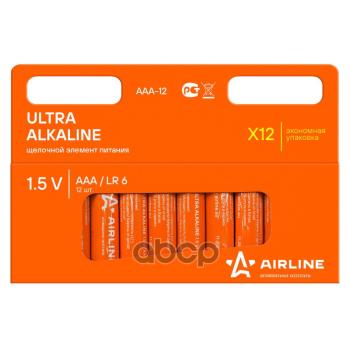 Батарейка Мизинчиковая Airline Lr03 Щелочная Упак.12шт AIRLINE арт. AAA-12