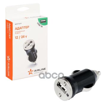 256 р. Зарядное Устройство Airline 1 Usb 1А В Прикуриватель  (Ach-1U-11) AIRLINE арт. ACH-1U-11  с доставкой в г. Кемерово. Увеличить фотографию 2