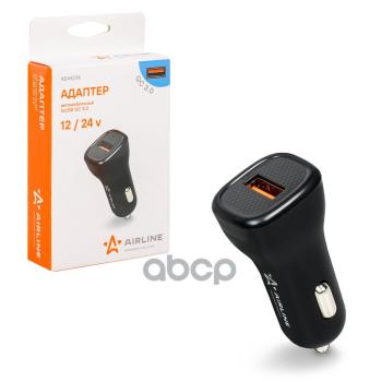369 р. Зарядное Устройство Airline 1 Usb Qc 3.0 1224В В Прикуриватель (Aeak014) AIRLINE арт. AEAK014  с доставкой в г. Кемерово. Увеличить фотографию 5