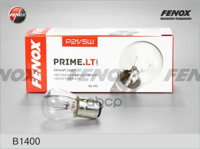 39 р. Лампа 12 V 215 W (2-Х Контакт.) Fenox (Повторитель,Стоп-Сигнал,Габарит) Bay15d (B1400) FENOX арт. B1400  с доставкой в г. Кемерово