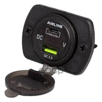 1 469 р. Розетка Встраиваемая Airline Влагозащищенная (Usb + Type-C Pd) С Вольтметром (Aebj200) AIRLINE арт. AEBJ200  с доставкой в г. Кемерово. Увеличить фотографию 5