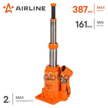 3 199 р. Домкрат Гидравлический 2.0Т (161-387 Мм) Airline (Aj-Tb-02) AIRLINE арт. AJ-TB-02  с доставкой в г. Кемерово. Увеличить фотографию 2
