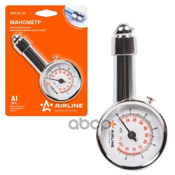 429 р. Манометр Шинный ( До 7,5 Атм) В Метал. Корпусе Airline AIRLINE арт. APR-M-02  с доставкой в г. Кемерово. Увеличить фотографию 1