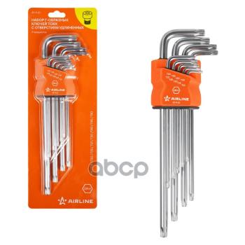 489 р. Набор Ключей L-Образн.torx (9 Предм.t10-T50) Удлиненные С Отверстием Airline (At-9-21) AIRLINE арт. AT-9-21  с доставкой в г. Кемерово. Увеличить фотографию 1