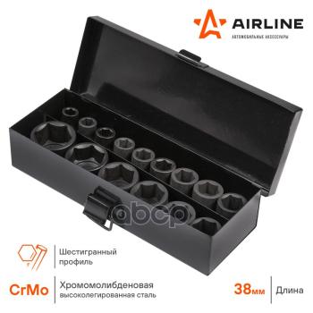3 889 р. Набор Головок Ударных 12 6-Гранных (15 Предм. 10-32 Мм) Мет.кейс Airline (Atas041) AIRLINE арт. ATAS041  с доставкой в г. Кемерово. Увеличить фотографию 2