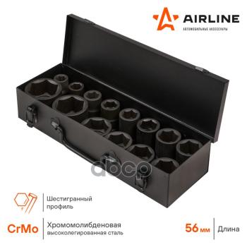 8 849 р. Набор Головок Ударных 34 6-Гранных (14 Предм. 17-50 Мм) Метал.кейс Airline (Atas044) AIRLINE арт. ATAS044  с доставкой в г. Кемерово. Увеличить фотографию 2