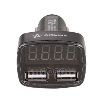 779 р. Зарядное Устройство Гаджета Airline  2 Usb Порта, Цифровой Вольтметр (Avm-D-02) AIRLINE арт. AVM-D-02  с доставкой в г. Кемерово. Увеличить фотографию 3
