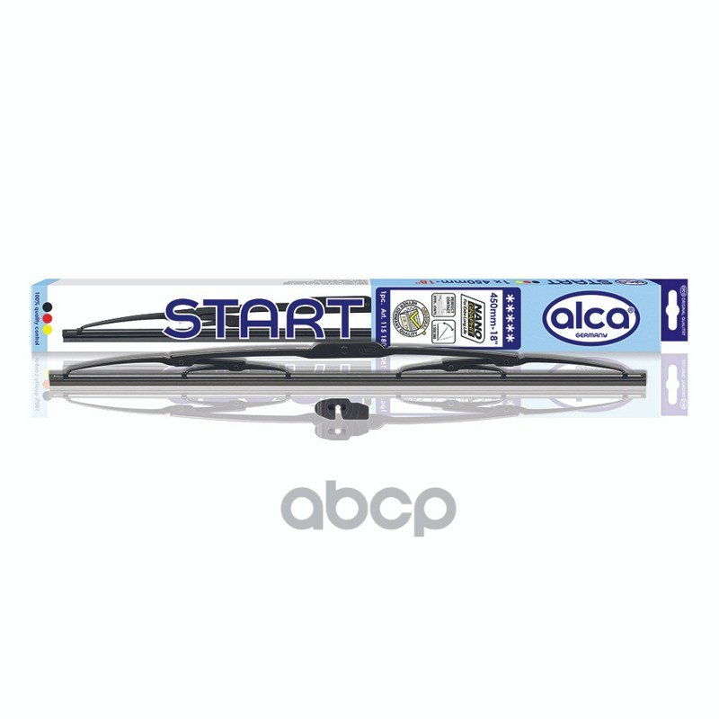190 р. Щетка Стеклоочистителя 450 Мм18 Каркасная Alca Start Графит (1 Шт.) Alca арт. 115180  с доставкой в г. Кемерово