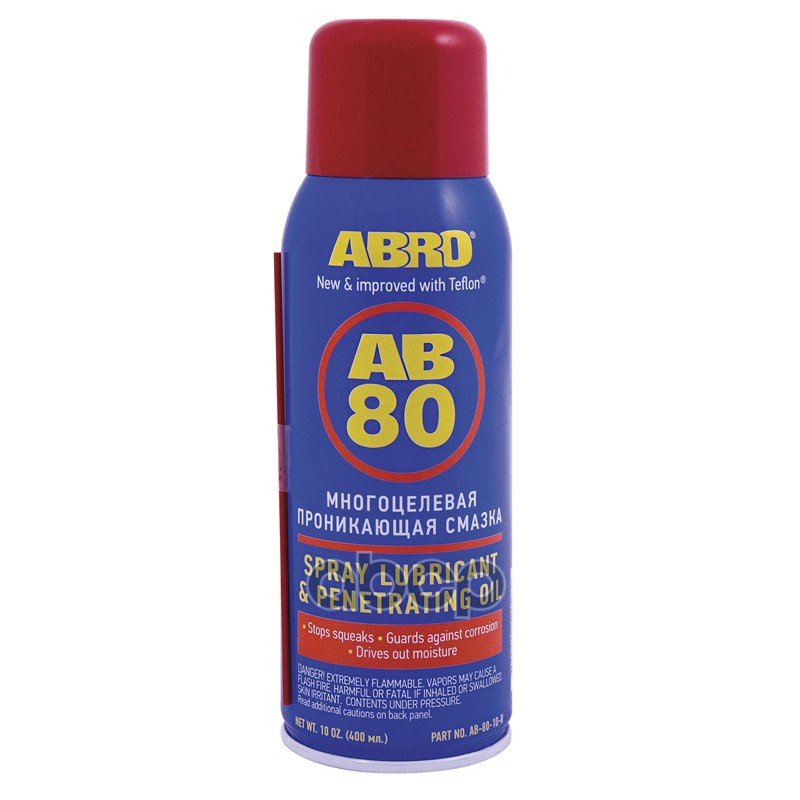 539 р. Смазка Универсальная Abro Ab 80 Проникающая (520 Мл) Аэрозоль, С Тефлоном ABRO арт. AB-80-10-R  с доставкой в г. Кемерово