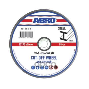74 р. Круг Отрезной По Металлу 150*1,6*22 Мм Abro (Cd-15016-R) ABRO арт. CD-15016-R  с доставкой в г. Кемерово. Увеличить фотографию 1