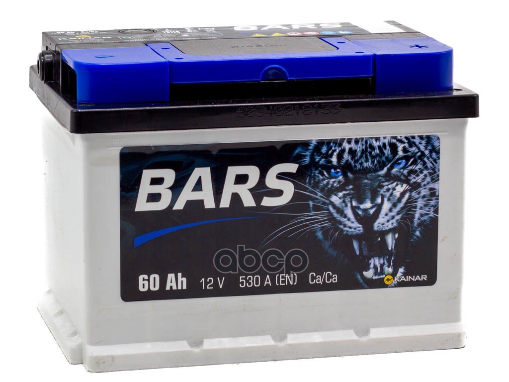 6 549 р. Аккумулятор  60 Bars Silver  Обратная Полярность (Низкий) BARS арт. 6СТ-60LB0  с доставкой в г. Кемерово