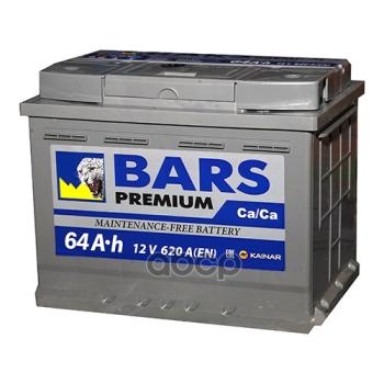 Аккумулятор  64 Bars Premium Обратная Полярность BARS арт. P 064 13 27 01 0021 07 11 0 R СС