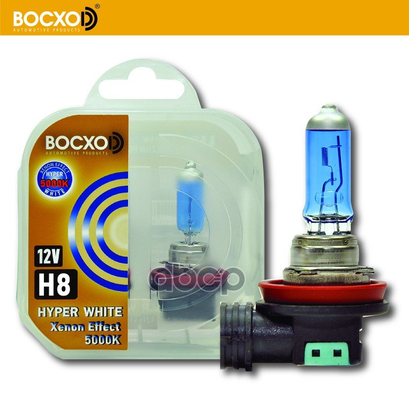 599 р. Лампа Галогеновая H8 12V  35W Восхоd Hyper White 5000K Рgj 19 (2Шт,К-Т) (80191Hw) BOCXOD арт. 80191HW  с доставкой в г. Кемерово