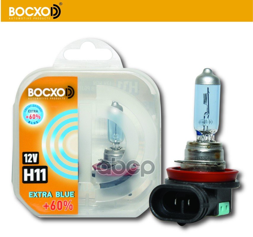 589 р. Лампа Галогеновая H11 12V  55W Восхоd Extra Blue +60% Pgj19-2 (2Шт,К-Т) (80192Eb) BOCXOD арт. 80192EB  с доставкой в г. Кемерово