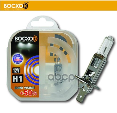 349 р. Лампа Галогеновая H1 12V  55W Восхоd Euro Vision +50% Р14,5S (2Шт,К-Т) (80511Ev) BOCXOD арт. 80511EV  с доставкой в г. Кемерово