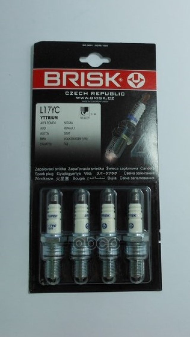 849 р. Свеча Brisk L 17 Yc Для АМ Газ 3110 Дв.406 (К-Кт,4 Шт.) (L17yc) BRISK арт. L 17 YC  с доставкой в г. Кемерово