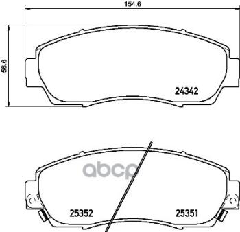 3 819 р. Колодки Торм. Передние Cr-V (13-) (2,4Л) Brembo арт. P28068  с доставкой в г. Кемерово. Увеличить фотографию 1
