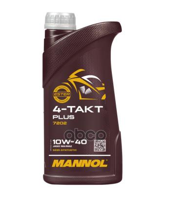 769 р. Масло Mannol Моторное   4-Х Тактное 10W40 Plus   (1Л) Полусинтетика MANNOL арт. 1400  с доставкой в г. Кемерово. Увеличить фотографию 1