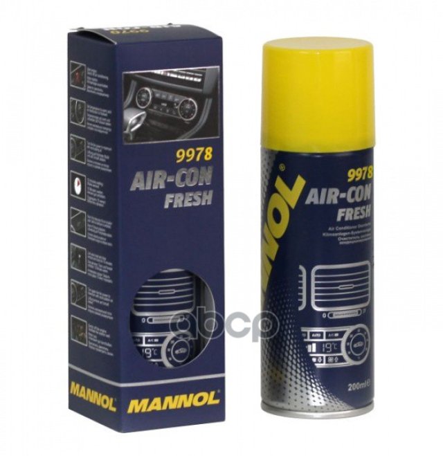 759 р. Очиститель Кондиционера АМ Mannol (Освежитель Запахов) Air-Con Fresh (200Мл.) Аэроз. (9978) MANNOL арт. 2149  с доставкой в г. Кемерово