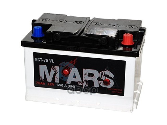 8 299 р. Аккумулятор  75 Mars Обратная Полярность (Низкий) MARS арт. 6CT-75LB0  с доставкой в г. Кемерово