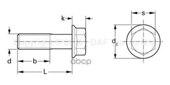 339 р. ***Flange Bolt DAF арт. 2157415  с доставкой в г. Кемерово. Увеличить фотографию 3