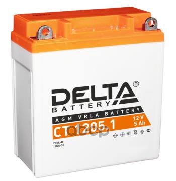 Аккумулятор  12V -  5 АЧ Delta Ct (Yb5l-B, 12N5-3B) DELTA battery арт. CT 1205.1