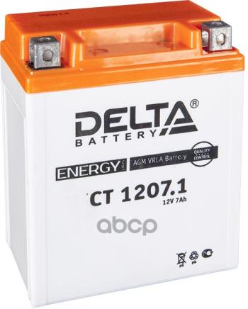Аккумулятор  12V -  7 АЧ Delta Ct (Ytx7l-Bs) DELTA battery арт. CT 1207.1