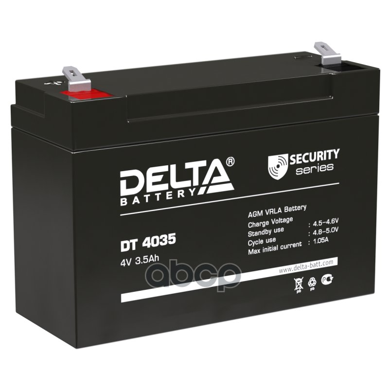 1 089 р. Аккумулятор   4V -  3,5  АЧ Delta Dt DELTA battery арт. DT 4035  с доставкой в г. Кемерово