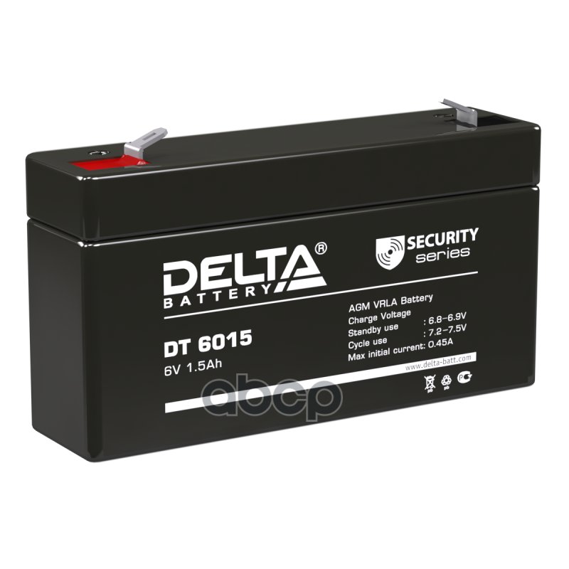 649 р. Аккумулятор   6V -  1,5 АЧ Delta Dt DELTA battery арт. DT 6015  с доставкой в г. Кемерово