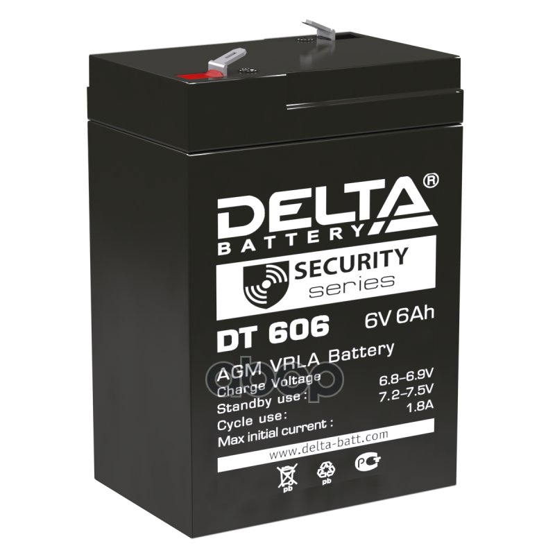 839 р. Аккумулятор   6V -  6 АЧ Delta Dt DELTA battery арт. DT 606  с доставкой в г. Кемерово