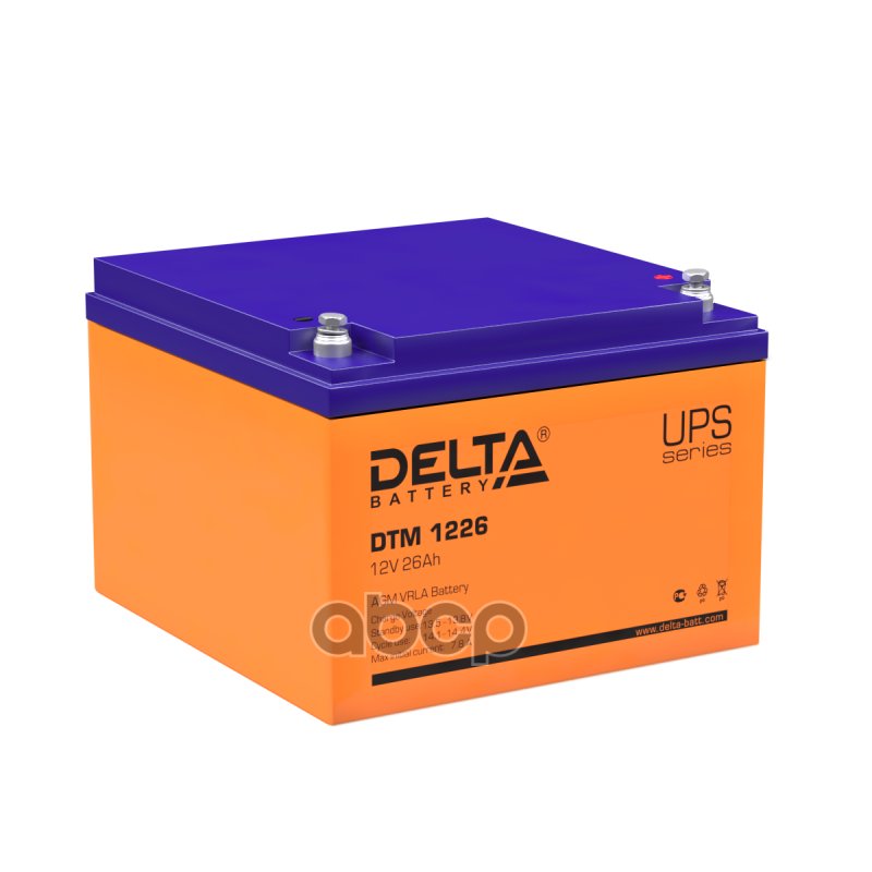 10 349 р. Аккумулятор  12V - 26 АЧ Delta Dtm DELTA battery арт. DTM 1226  с доставкой в г. Кемерово