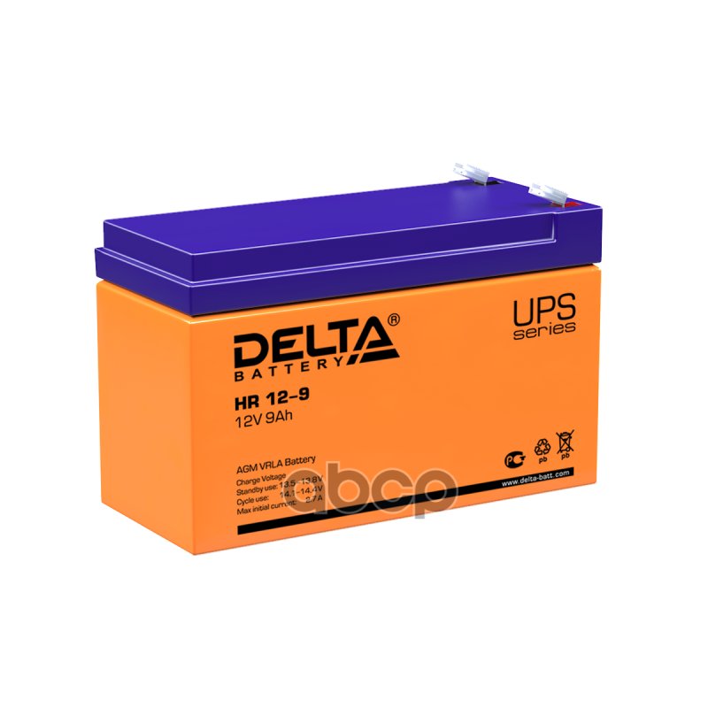 3 799 р. Аккумулятор  12V -  9 АЧ Delta Hr DELTA battery арт. HR 12-9  с доставкой в г. Кемерово