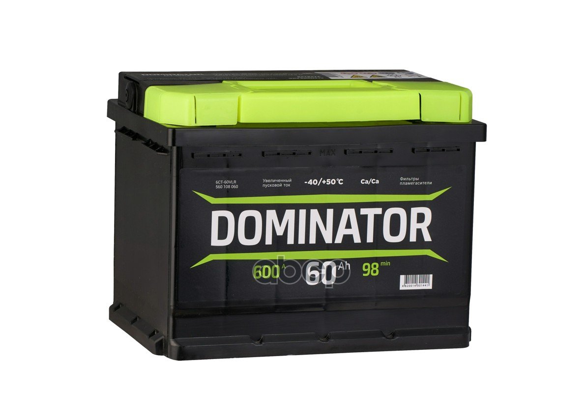 6 999 р. Аккумулятор  60 Dominator Обратная Полярность DOMINATOR арт. 560 108 060  с доставкой в г. Кемерово