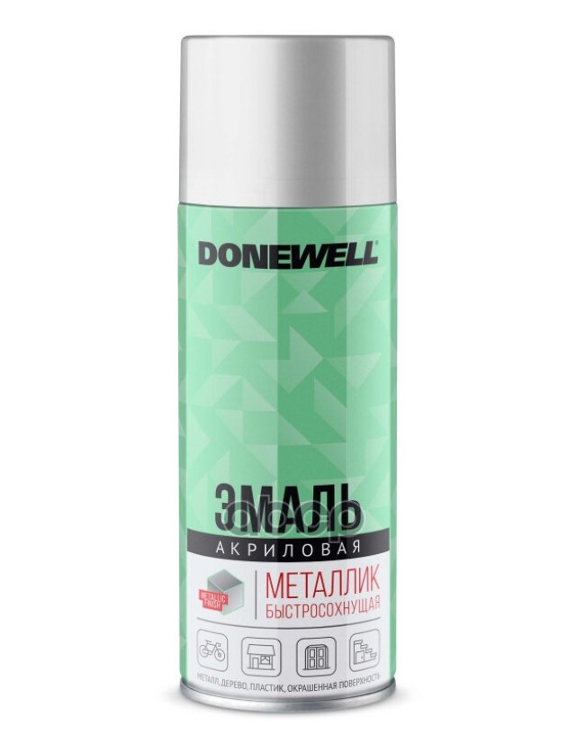 259 р. Краска-Спрей Donewell Универсальная Металлик Хром (520Мл) (Dw-1027) DONEWELL арт. DW-1027  с доставкой в г. Кемерово