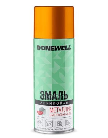 261 р. Краска-Спрей Donewell Универсальная Металлик Золото (520Мл) (Dw-1028) DONEWELL арт. DW-1028  с доставкой в г. Кемерово. Увеличить фотографию 1