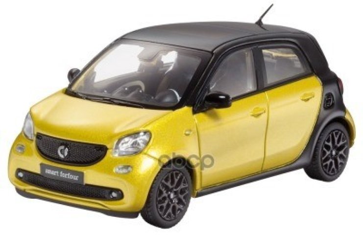 3 289 р. Модель Авто 1:43 Smart Forfour, Prime, Желтый  Черный MERCEDES-BENZ арт. B66960297  с доставкой в г. Кемерово