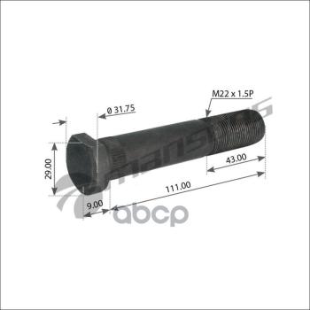 Болт Колеса  Iveco M22x1.5x119 Mansons арт. 033790205
