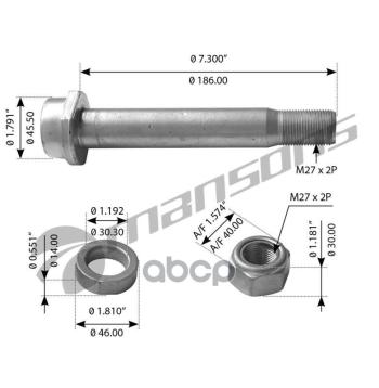 Болт Полурессоры M27x186 Sсhmitz Mansons арт. 100031