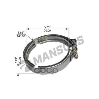 Хомут Глушителя L-148D70H20 Mansons арт. 100662