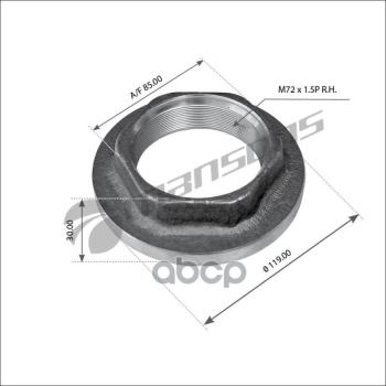 Гайка Ступицы Правая M72x1.5 R 29.5 Mansons арт. 600127
