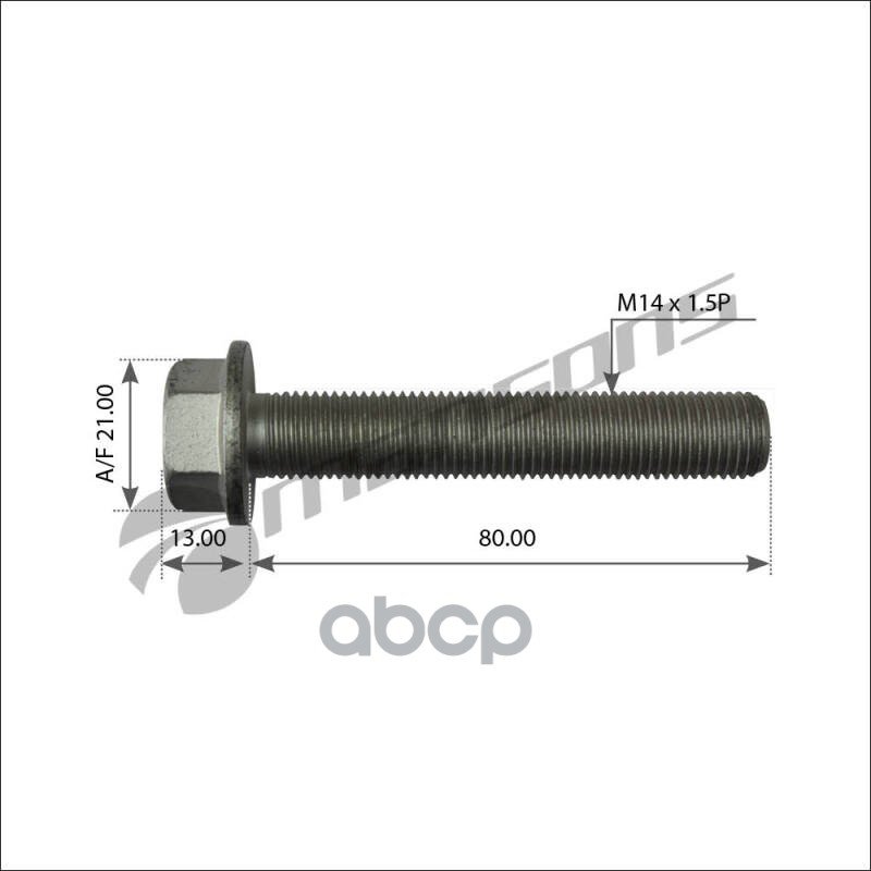 289 р. Болт Крепления Тормозного Диска M14x1,5X75 Mansons арт. 700147  с доставкой в г. Кемерово