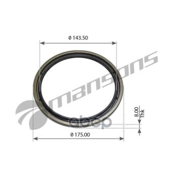 Сальник Зад. Ступицы Mb 145X175x8 Mansons арт. 700286