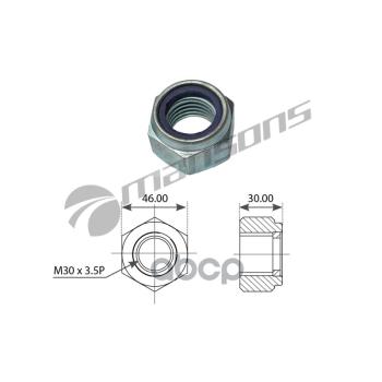 Гайка M30*3.5 H=30 Mansons арт. NLN117